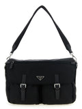 Black Logo Large Messenger Bag 1