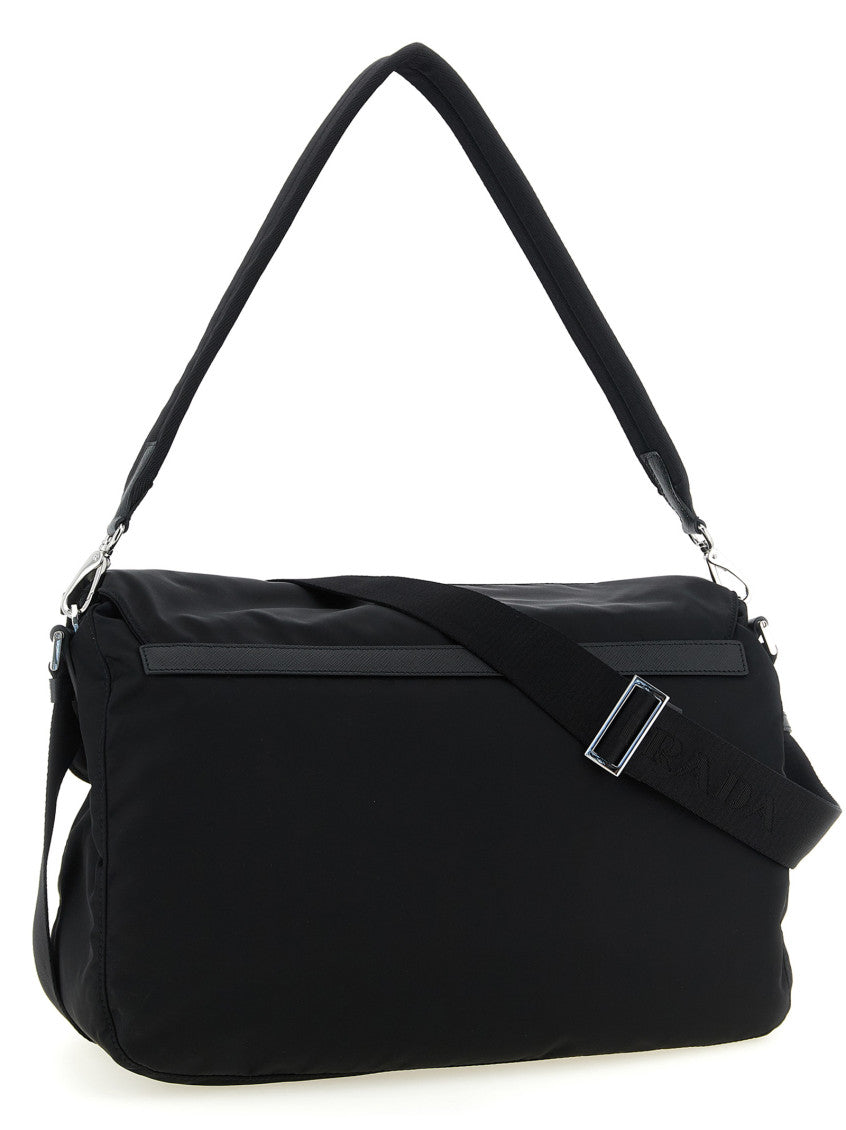 Black Logo Large Messenger Bag 2