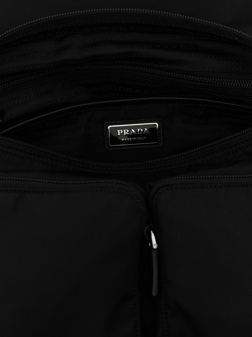 Black Logo Large Messenger Bag 4