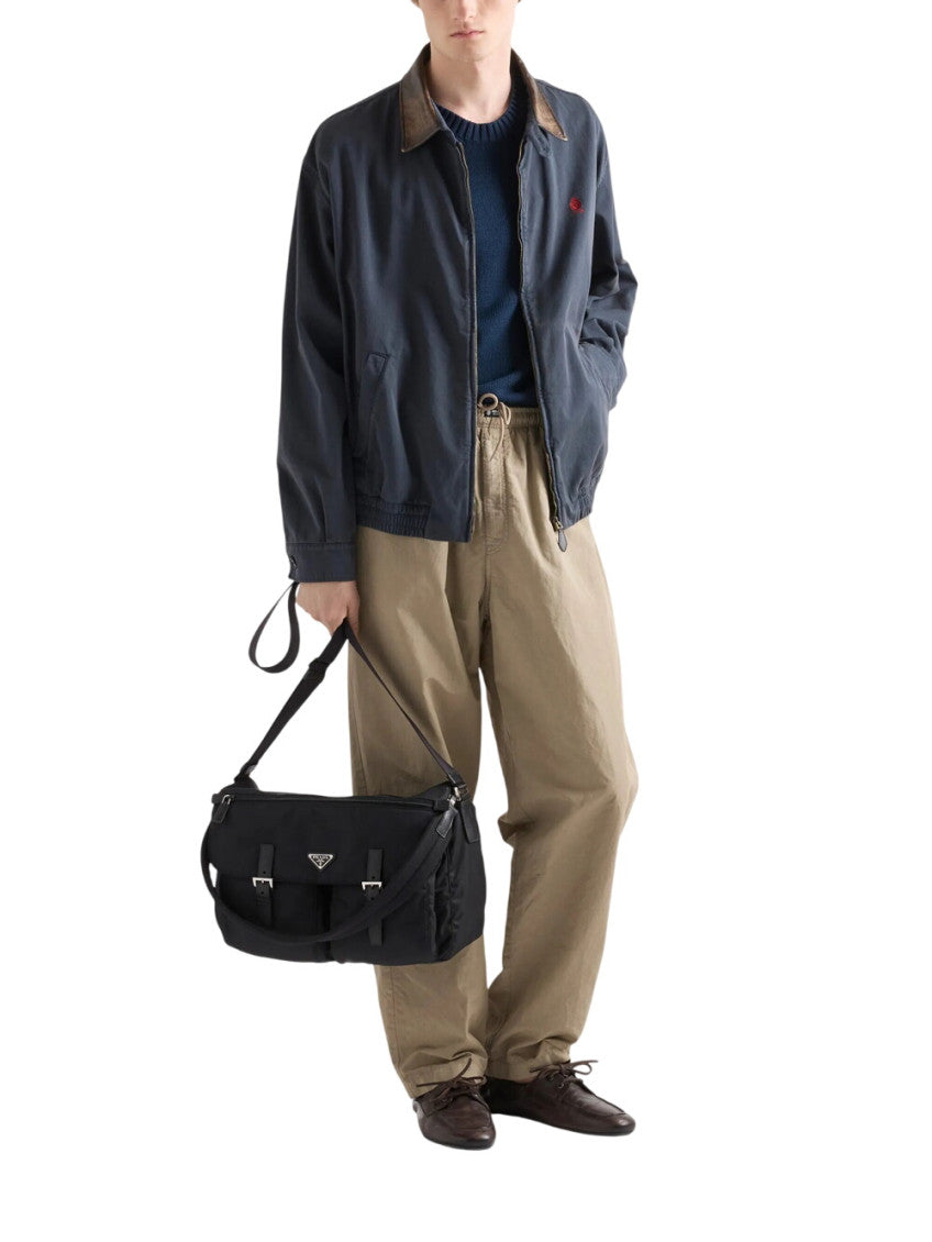 Black Logo Large Messenger Bag 5