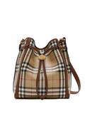 Beige Check Small Bucket Bag 1