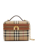 Beige Check Vanity Mini Crossbody Bag 1