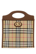 Beige Check Mini Tote 1