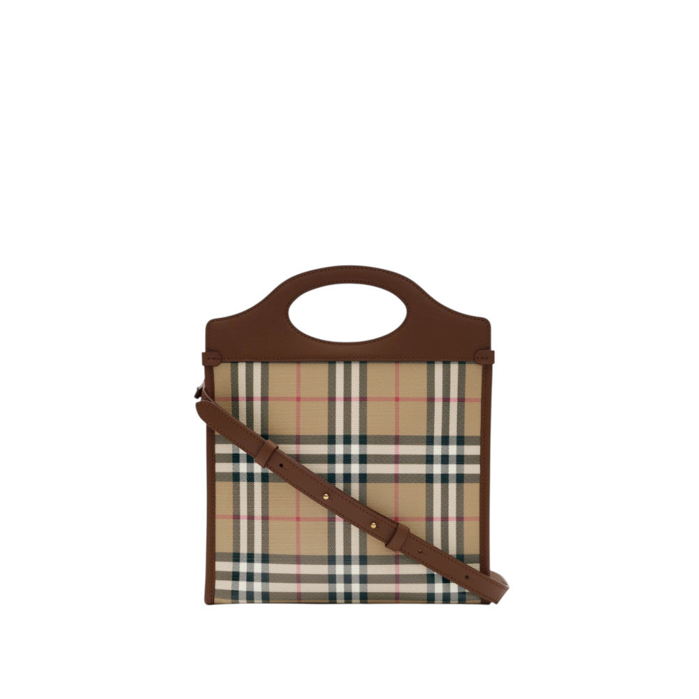 Beige Check Mini Tote 2