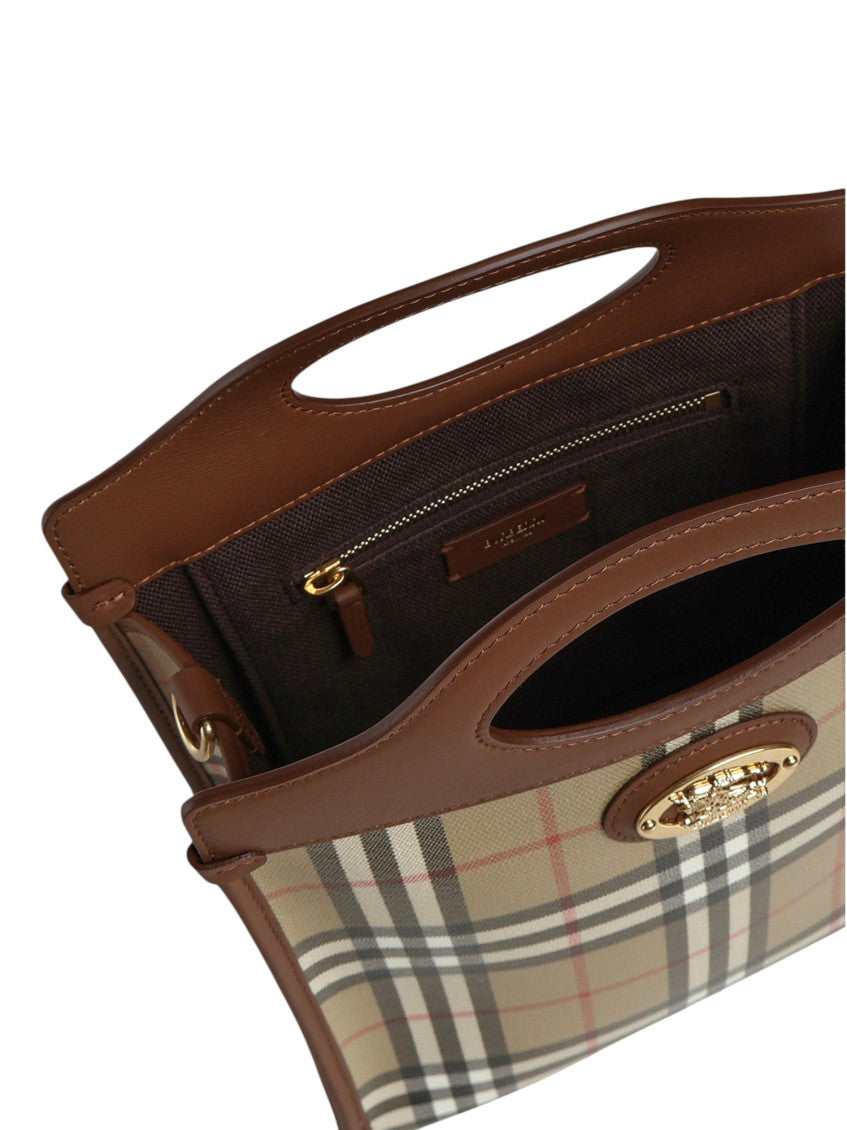 Beige Check Mini Tote 4