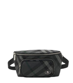 Dark Grey Grid Crossbody Bag 1