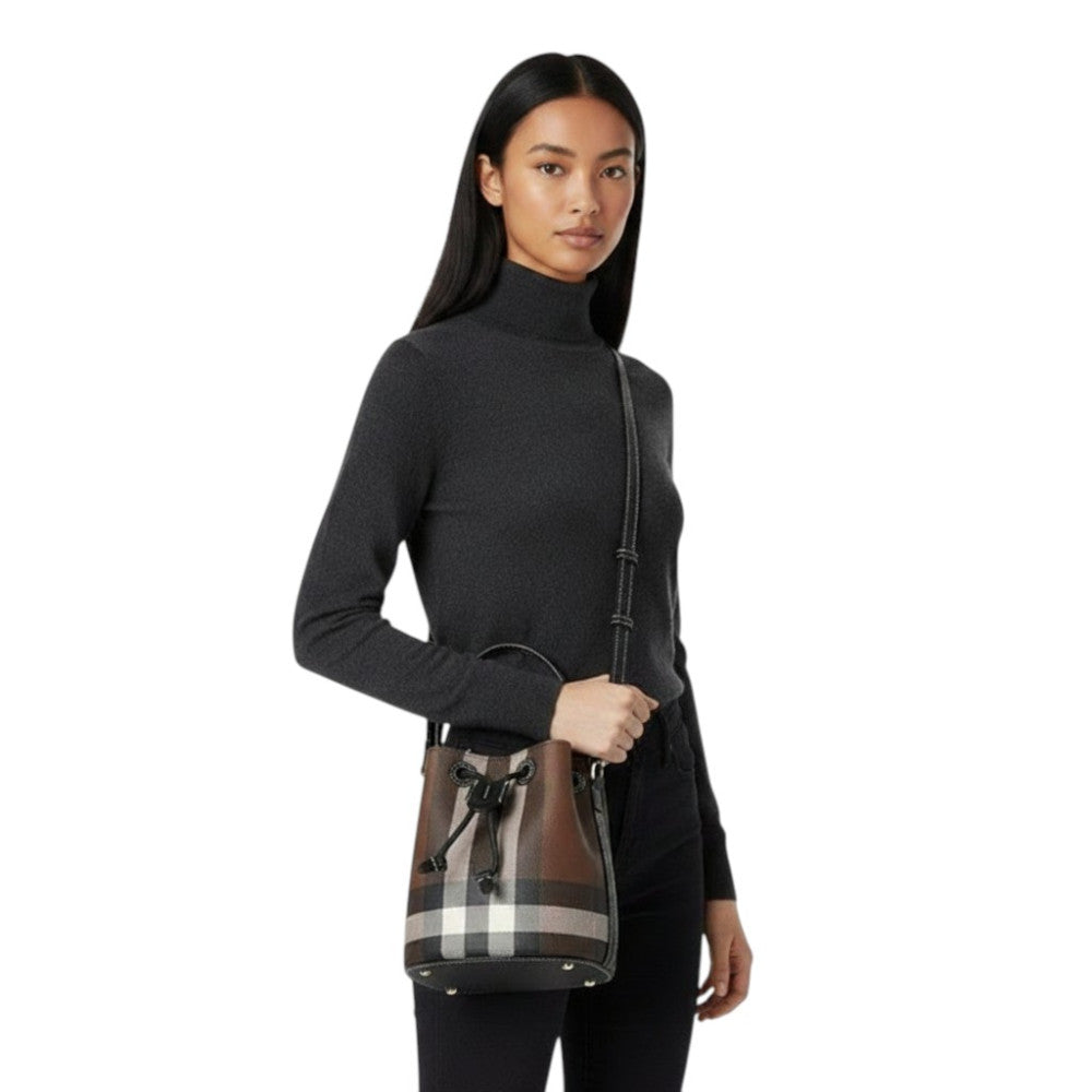 Brown TB Mini Bucket Bag 4