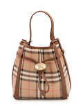 Beige Mini drawstring bucket bag 1