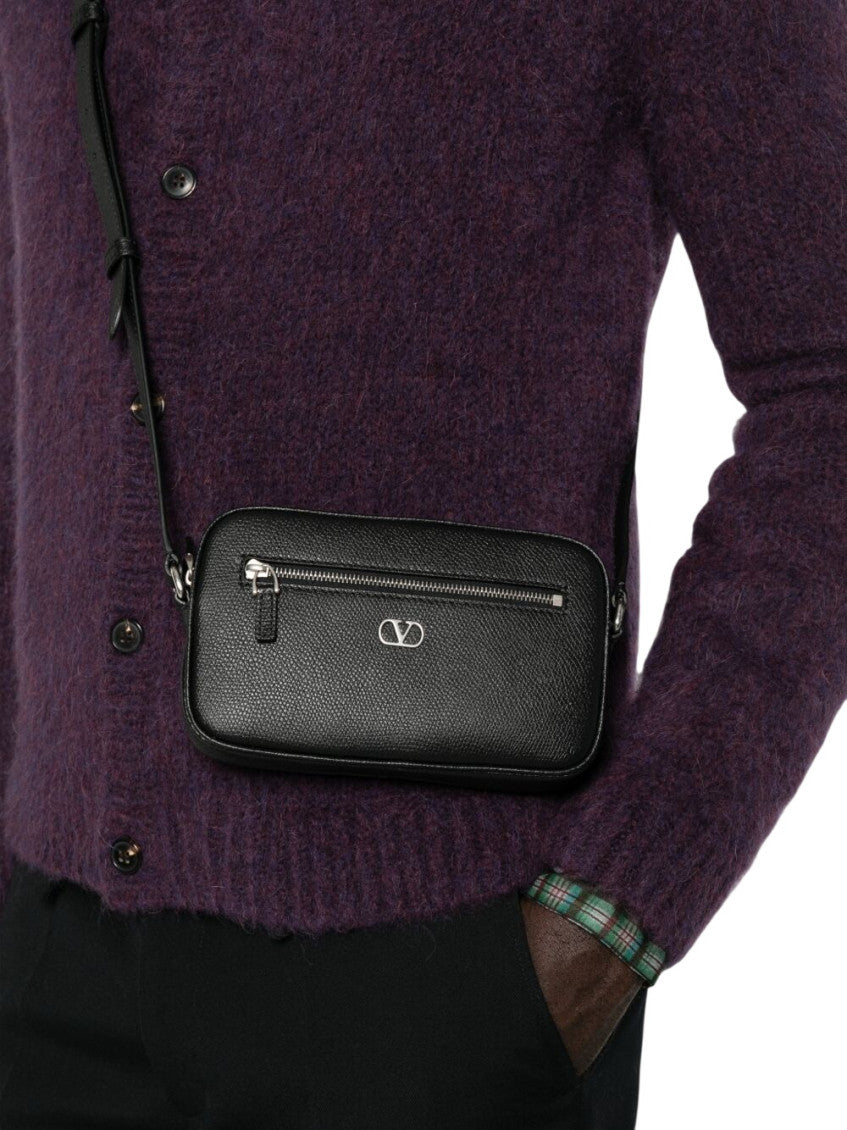Black VLogo Mini Crossbody Bag 5