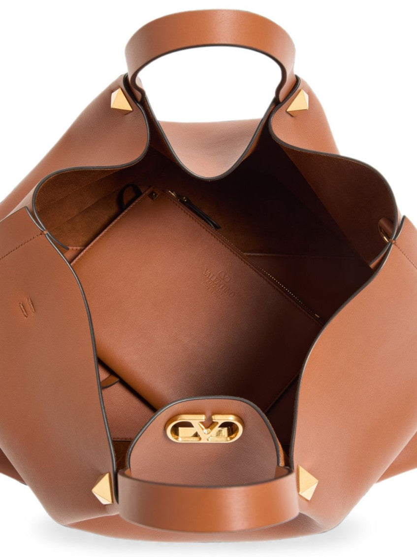 Brown VLogo Signature Large Tote 3