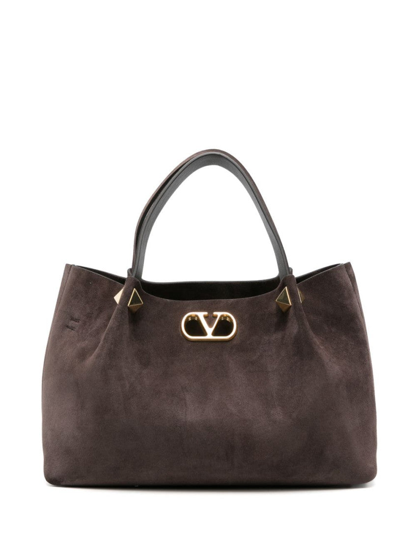 Brown VLogo Signature Large Tote 1