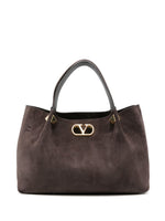 Brown VLogo Signature Large Tote 1