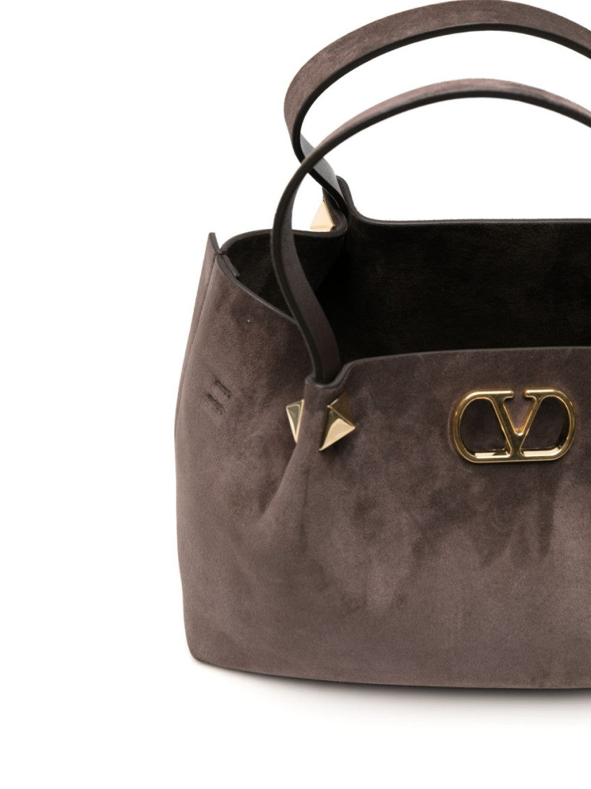 Brown VLogo Signature Large Tote 3