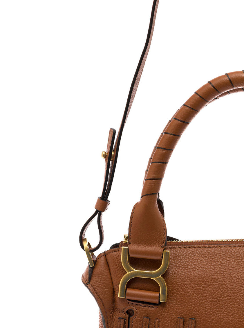Brown Mercie Small Satchel Bag 3