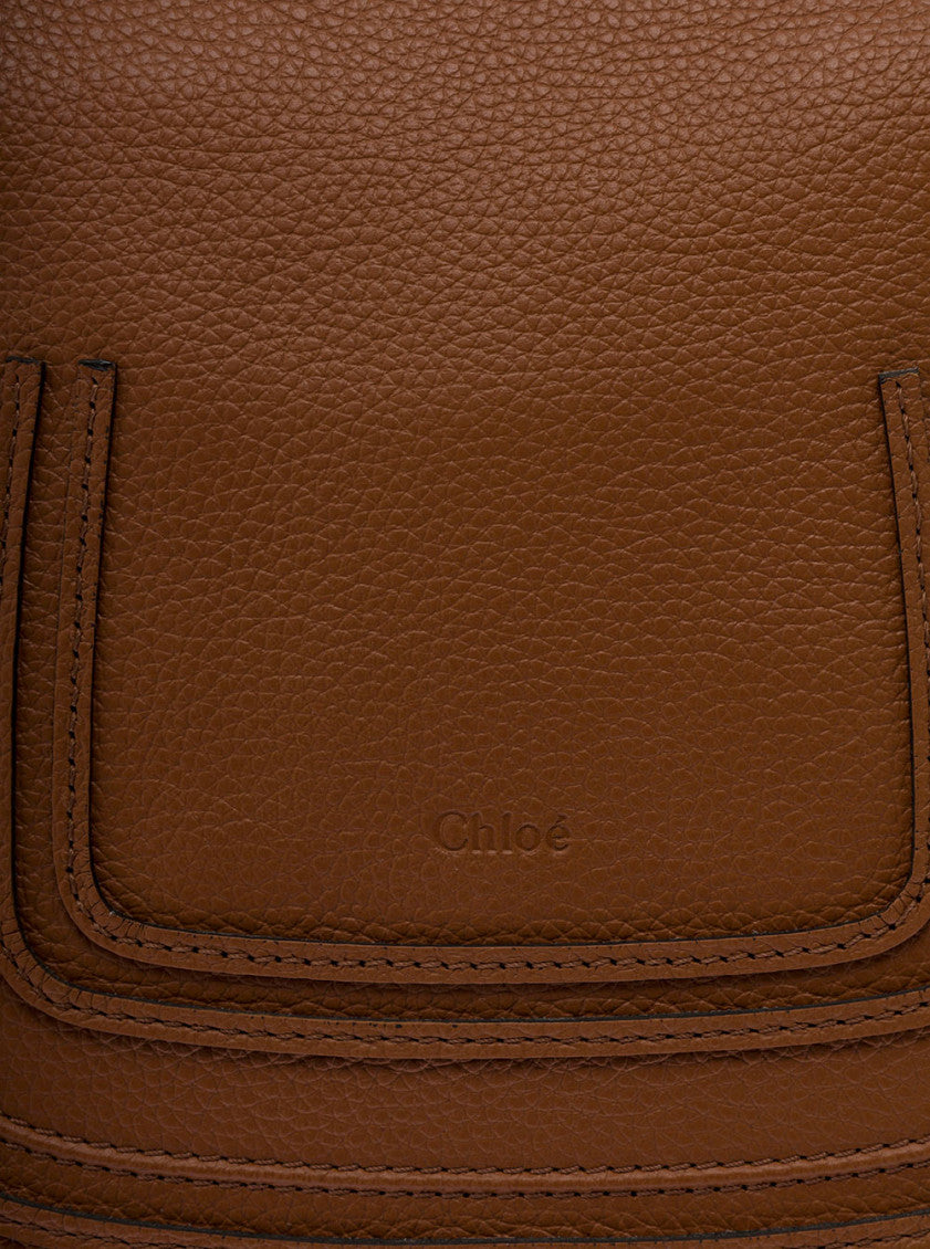Brown Mercie Small Satchel Bag 4