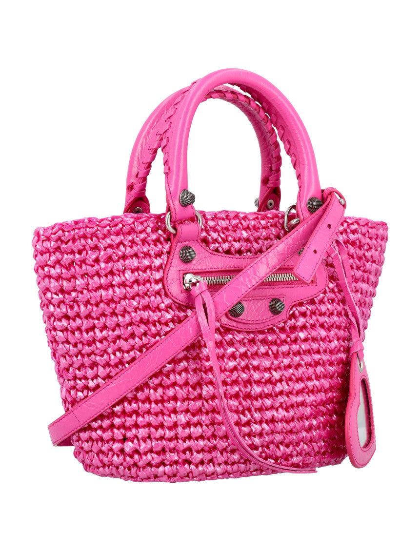 Pink Le Cagol Panier Small Tote Bag 2