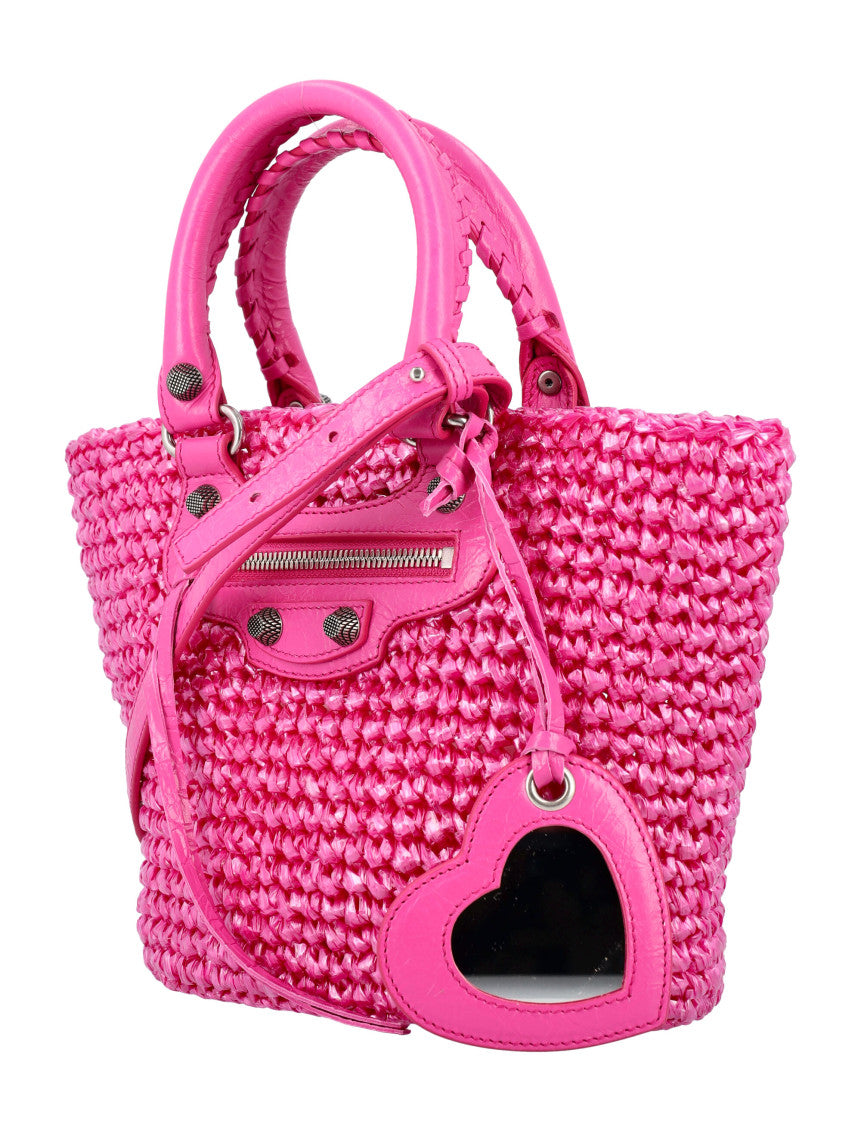 Pink Le Cagol Panier Small Tote Bag 3