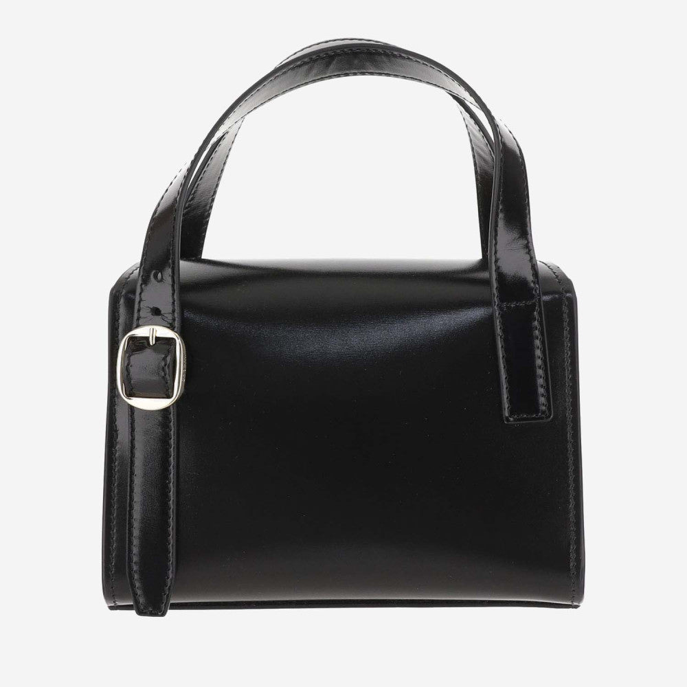 Black Rigid Mini Satchel Bag 3