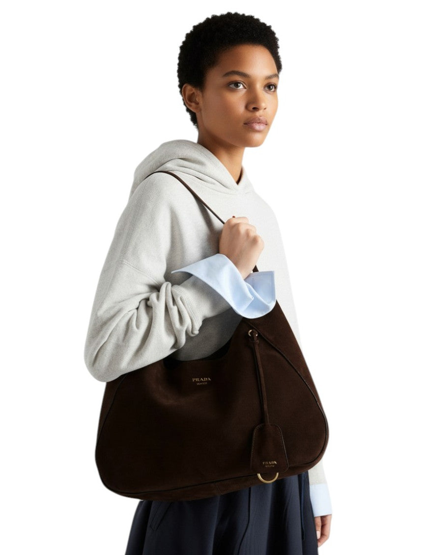 Dark Brown Boogie Large Shoulder Bag 5