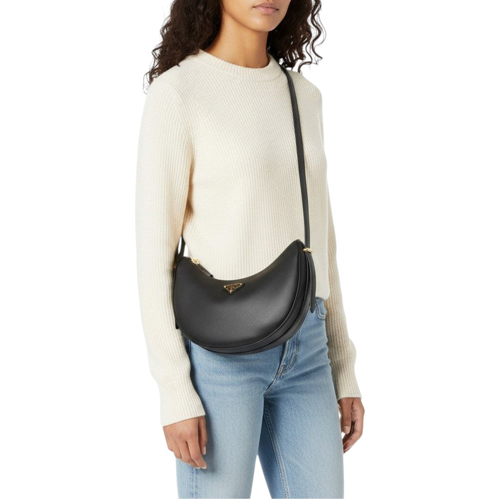 Black Logo Medium Shoulder Bag 6