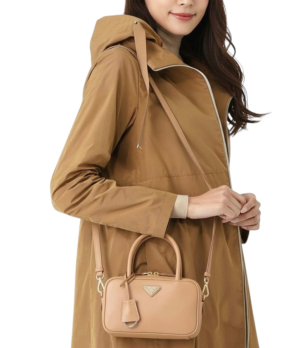 Beige Logo Mini Satchel 5
