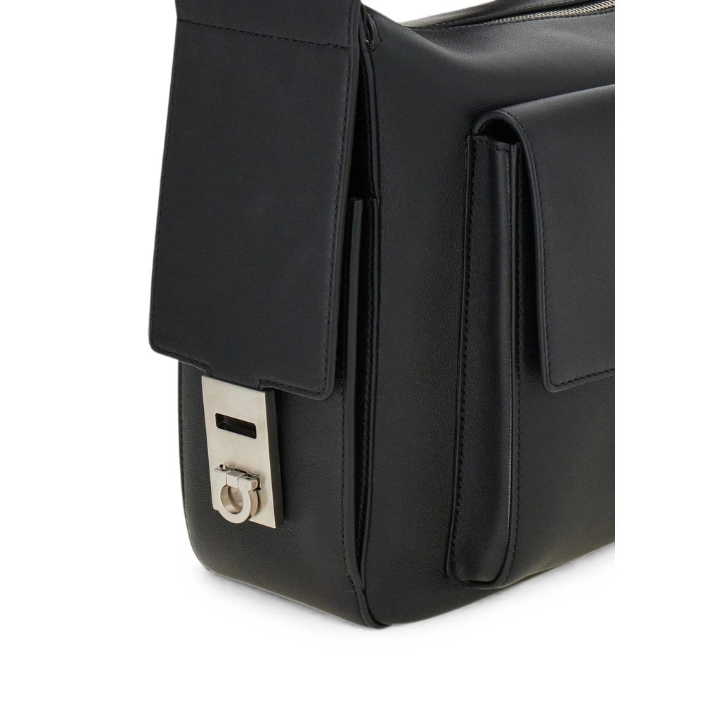 Black Utility Large Messenger Bag 4