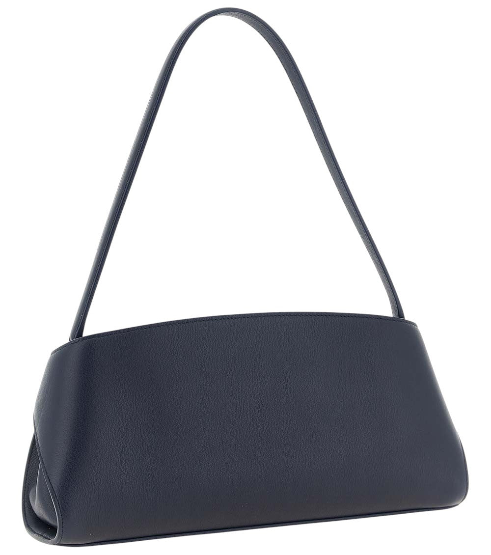 Navy Blue Hug East-West Large Shoulder Bag 2