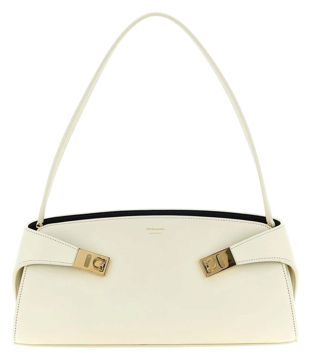 White Hug East-West Large Shoulder Bag 1