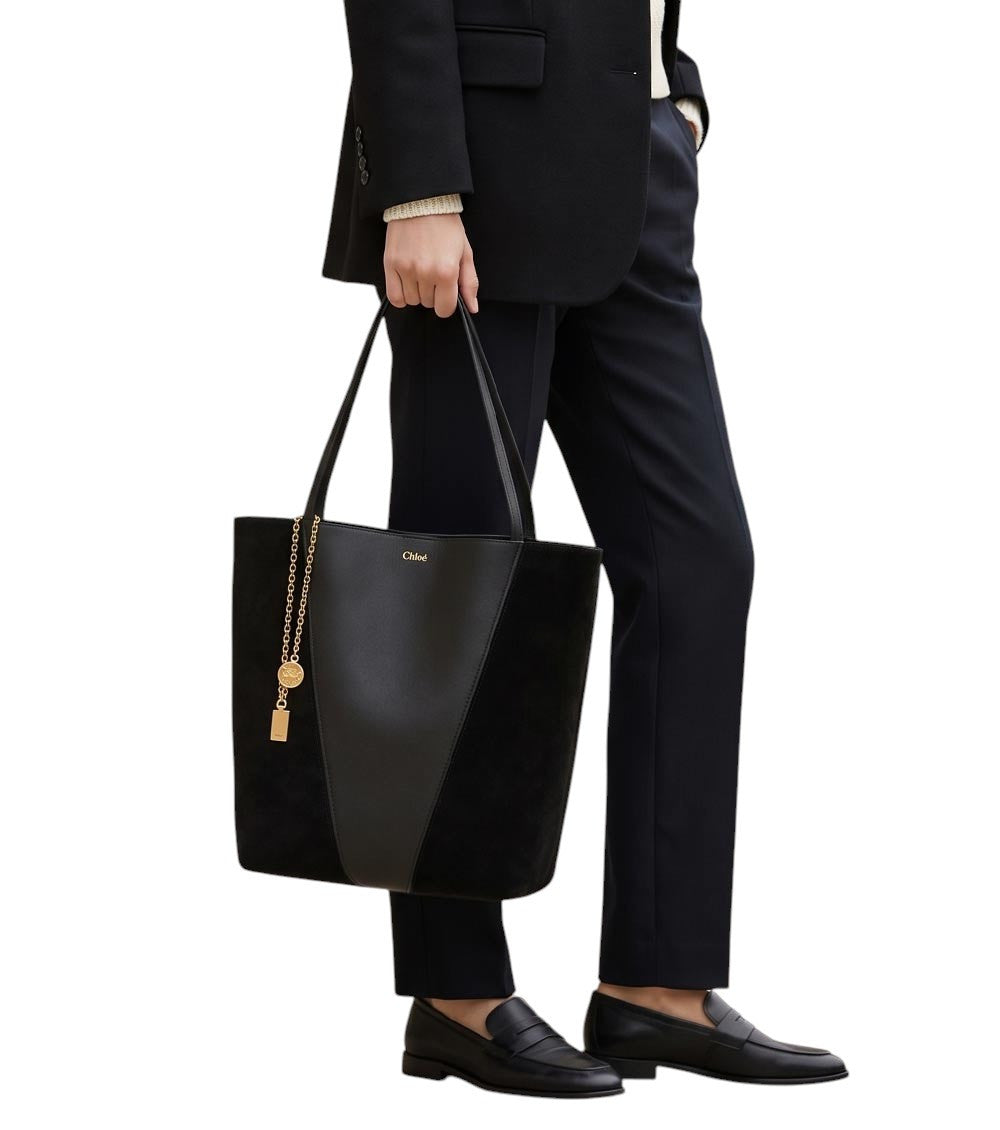 Black Spin Medium Tote 6