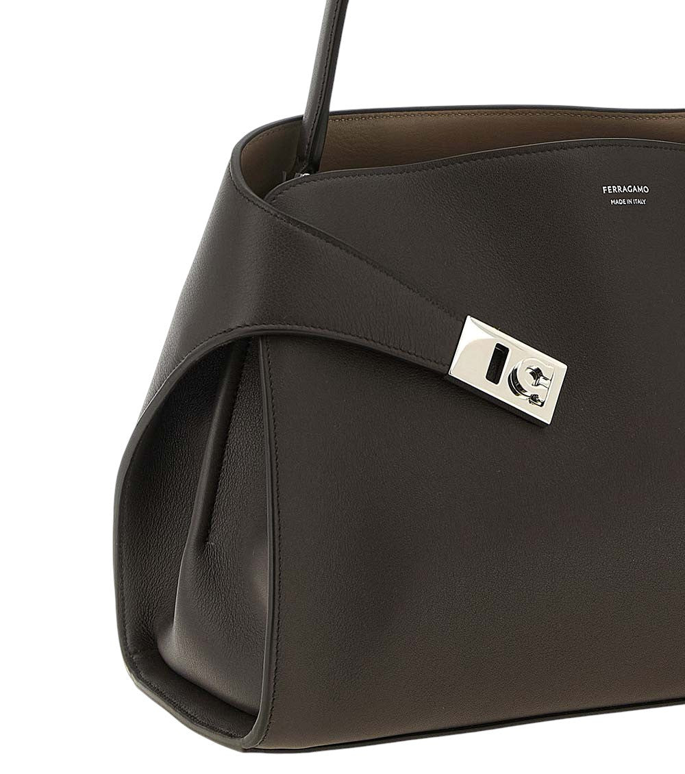 Brown Hug Soft Medium Shoulder Bag 4