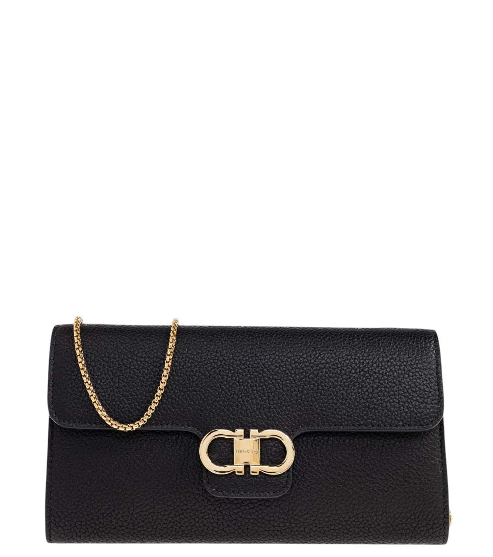 Black Gancini Logo Mini Crossbody Bag 1