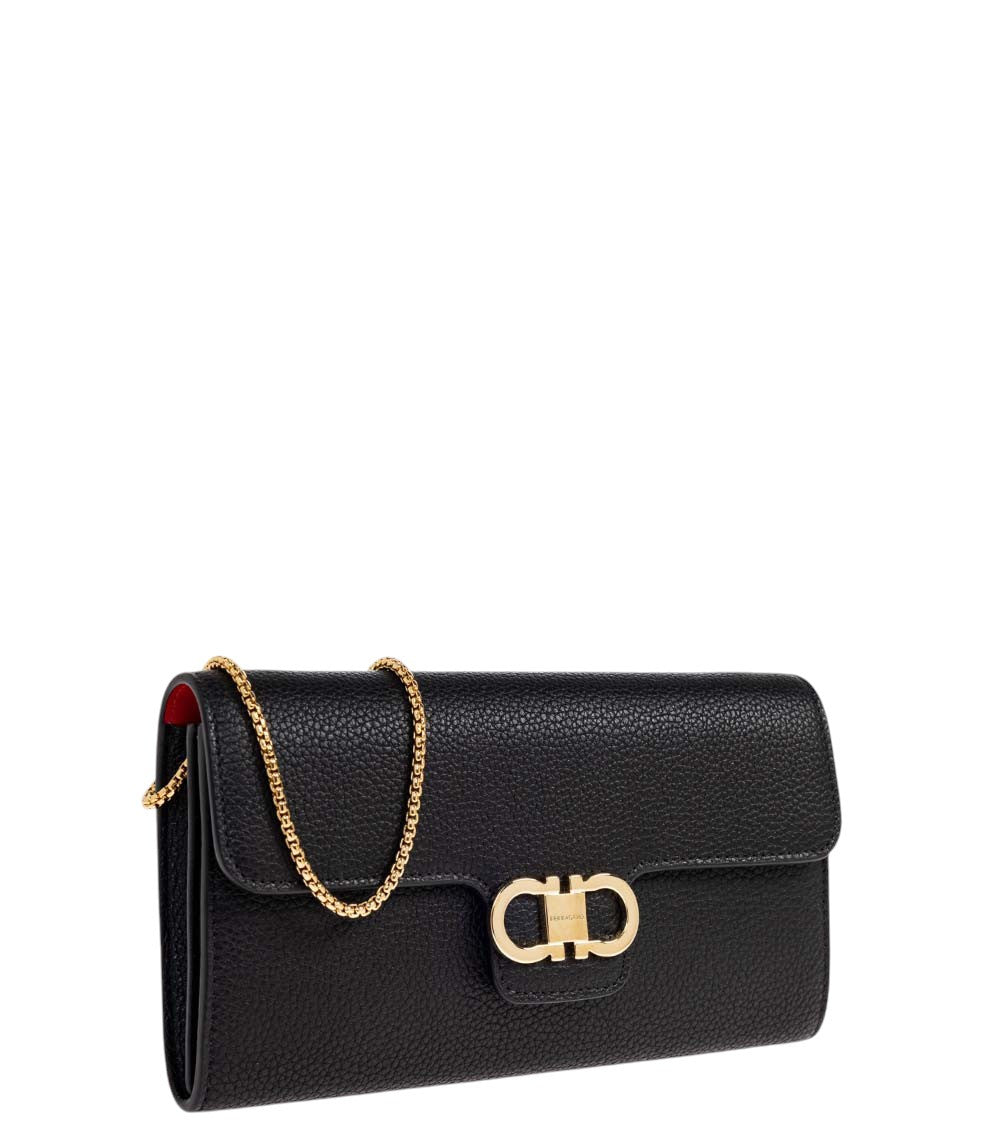 Black Gancini Logo Mini Crossbody Bag 2