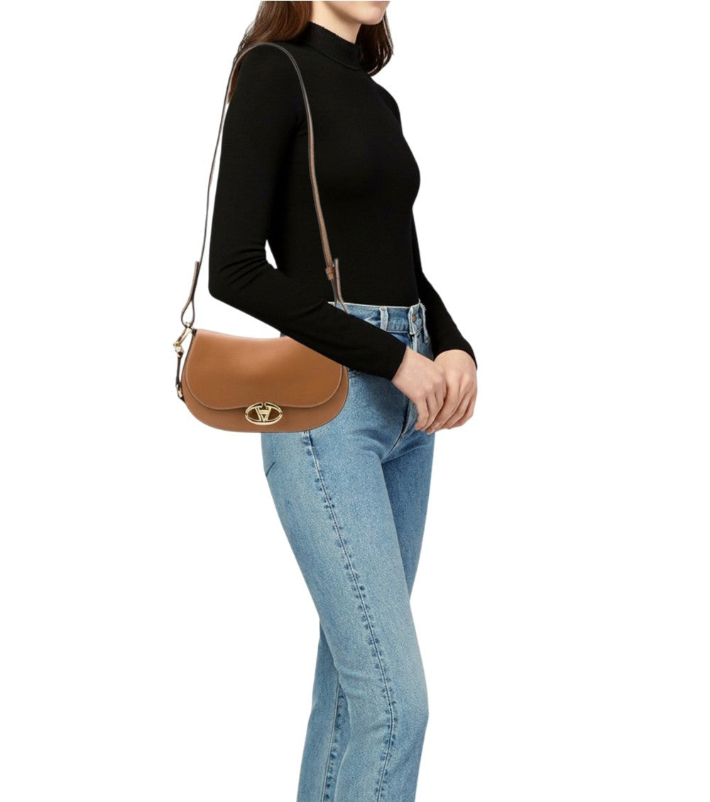 Brown Ohval small shoulder bag  4