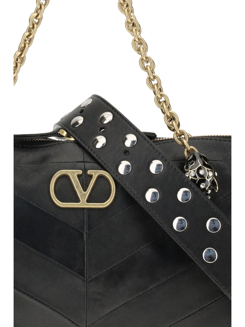 Black Panthea Large Shoulder Bag 6