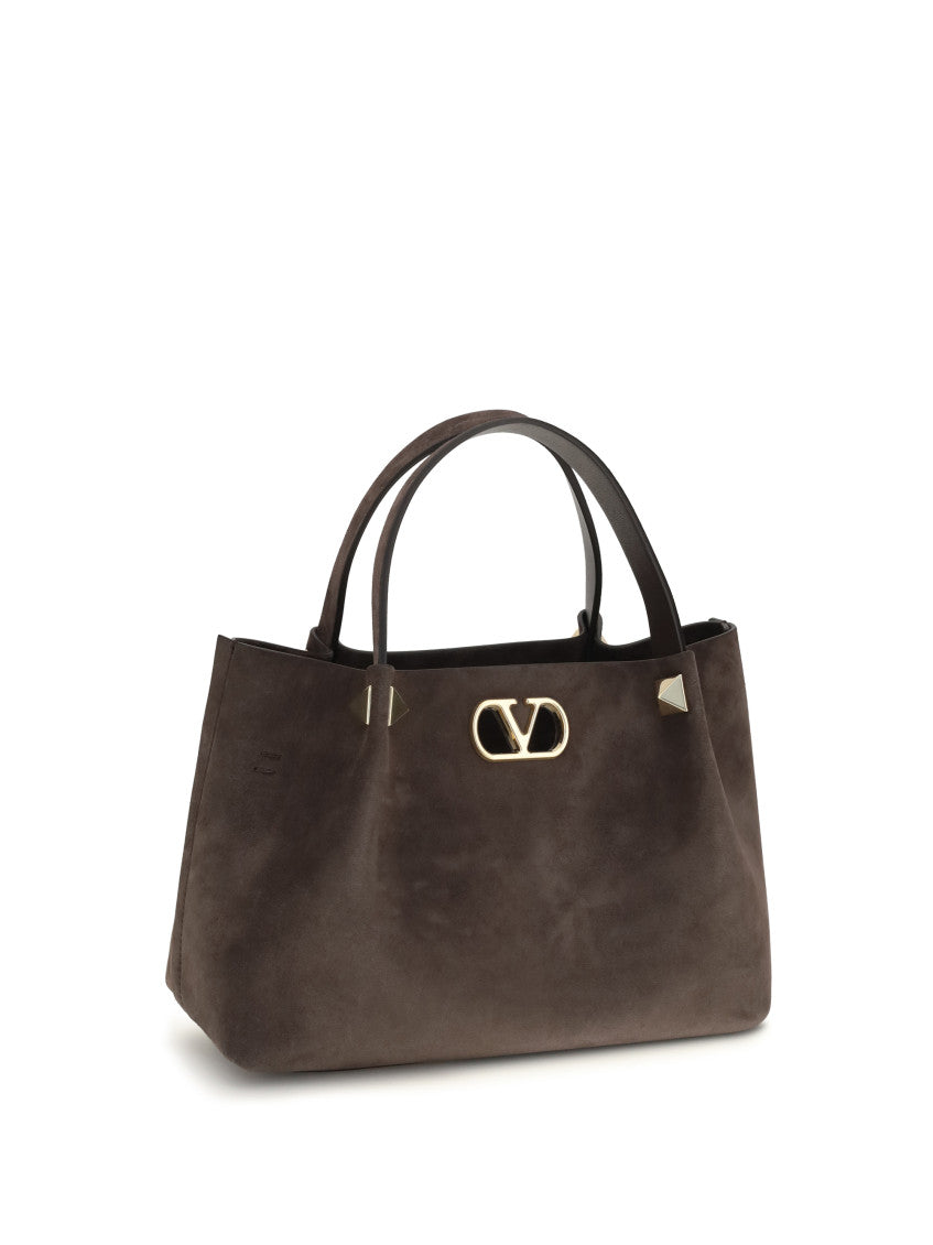 Dark Brown Soft Suede Small Tote 2