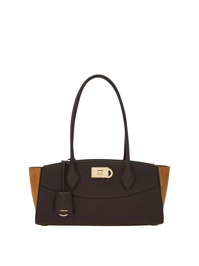 Dark Brown Studio Soft Medium Shoulder Bag 1