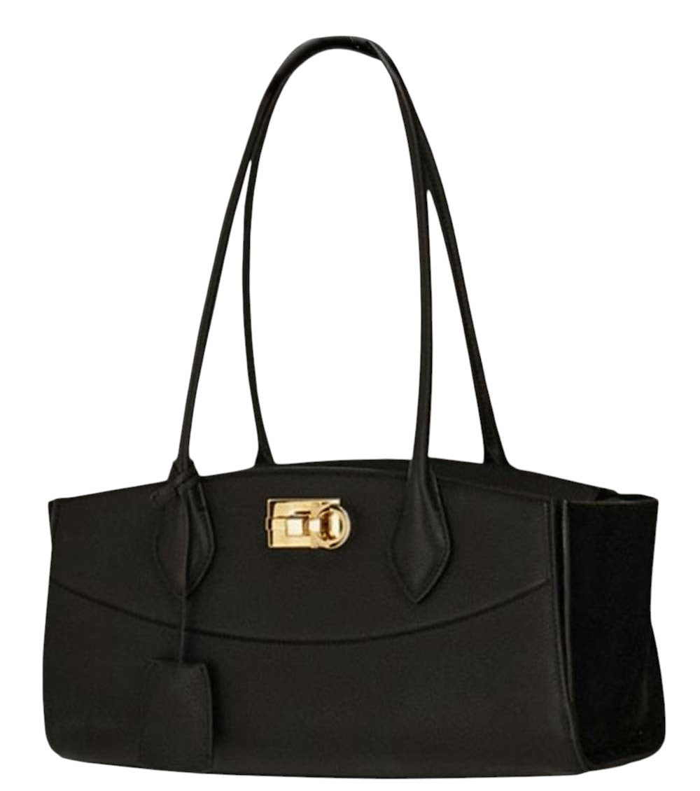 Black Studio Soft Medium Shoulder Bag 2