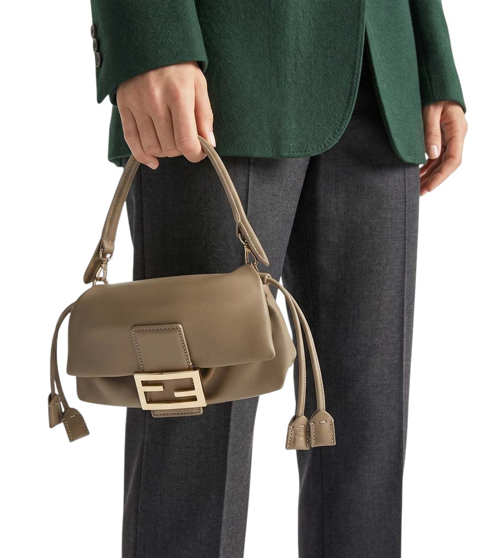 Beige Baguette Soft Piccola Small Shoulder Bag 5