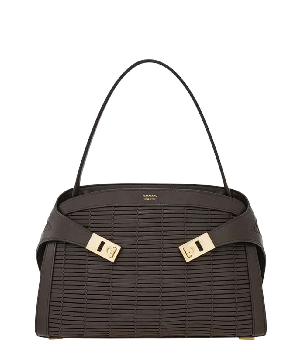 Dark Brown Hug Soft Medium Shoulder Bag 1