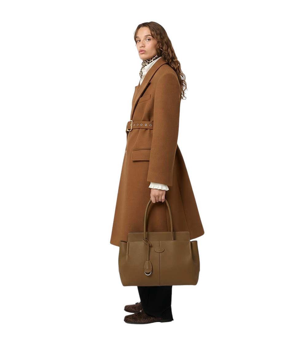 Brown Logo Medium Tote 5