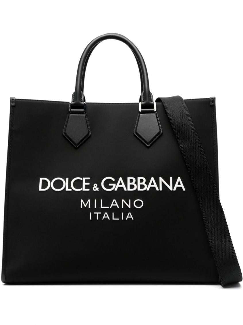 Black Logo Large Tote Bag 2