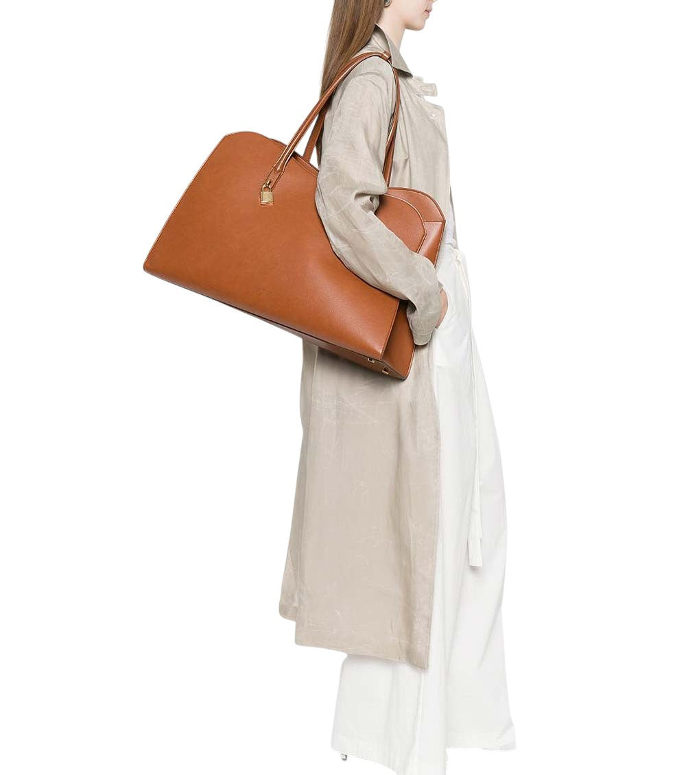 Brown Ryder Top Zip Large Tote 4