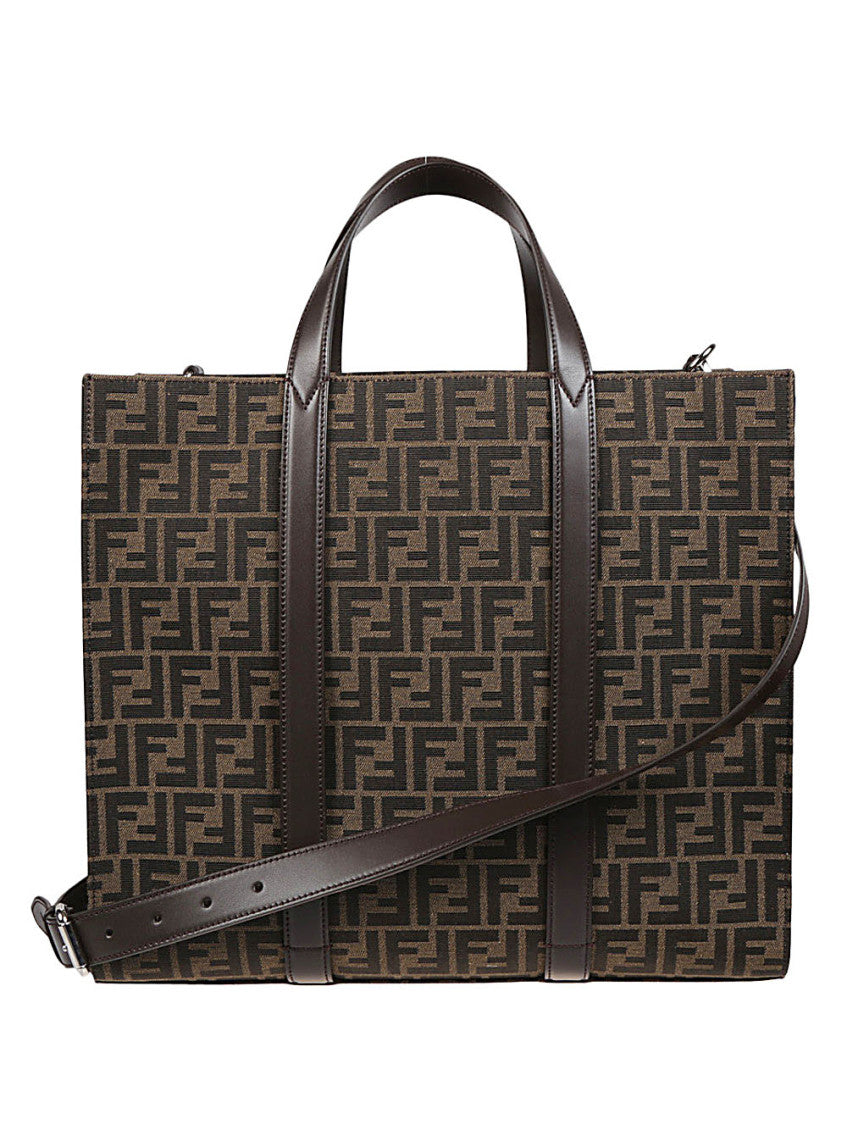 Light Brown FF Jacquard Tote Bag 2