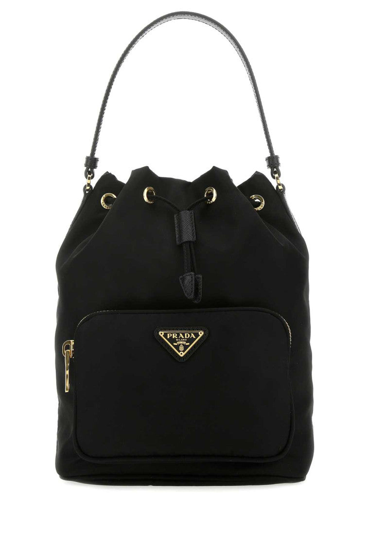 Black Logo Duet Bucket Bag 1