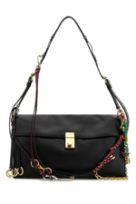 Black Soft Sound Large Shoulder Bag 1