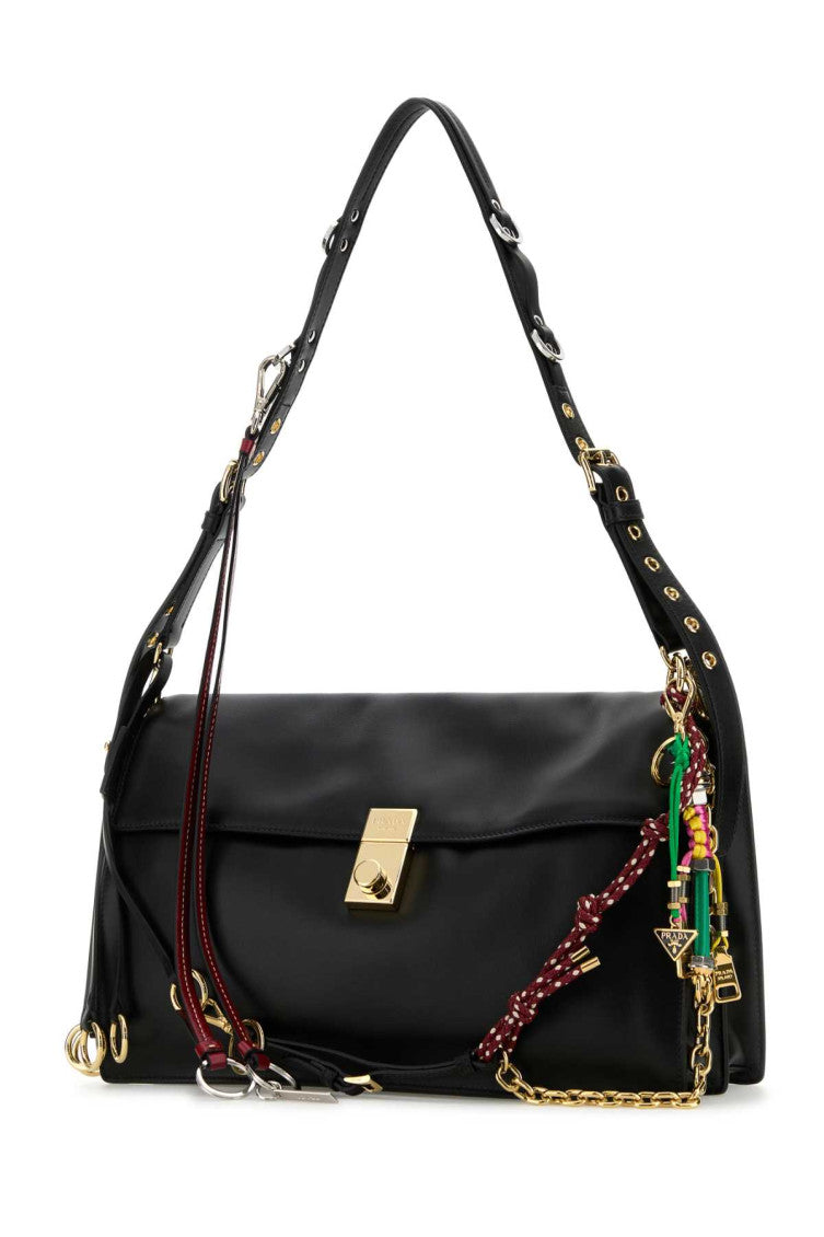 Black Soft Sound Large Shoulder Bag 2