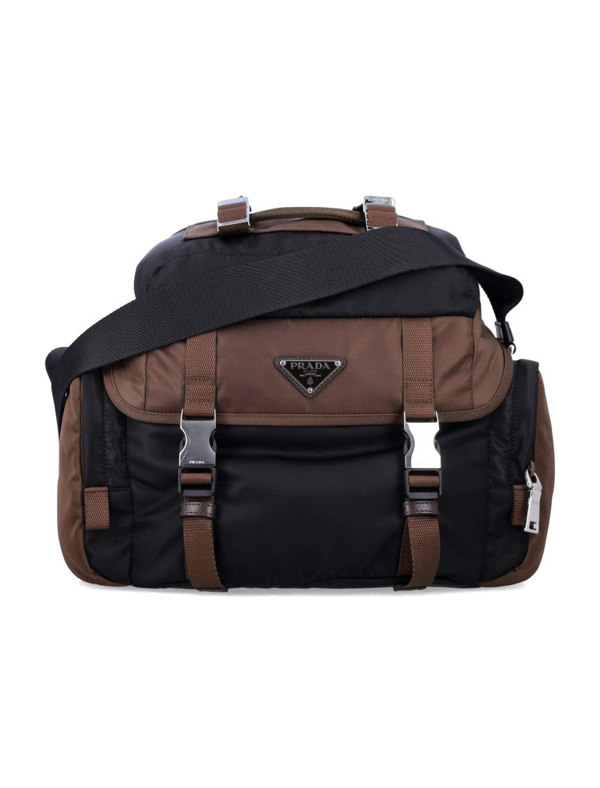Black/Burnt Logo Large Crossbody Bag 1