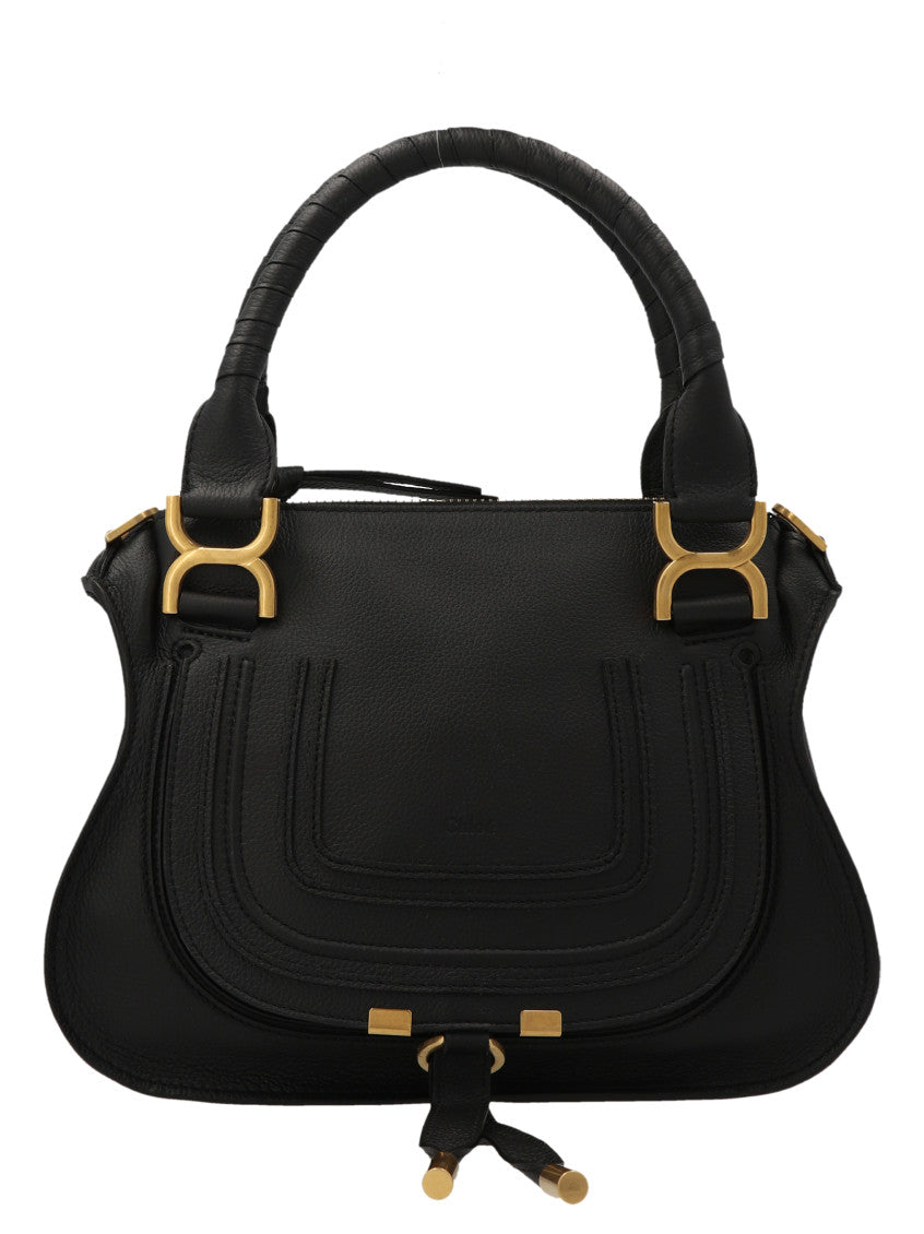 Black 'Marcie' Satchel Bag 1