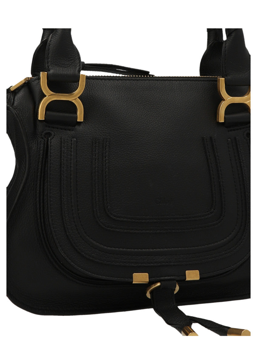 Black 'Marcie' Satchel Bag 3