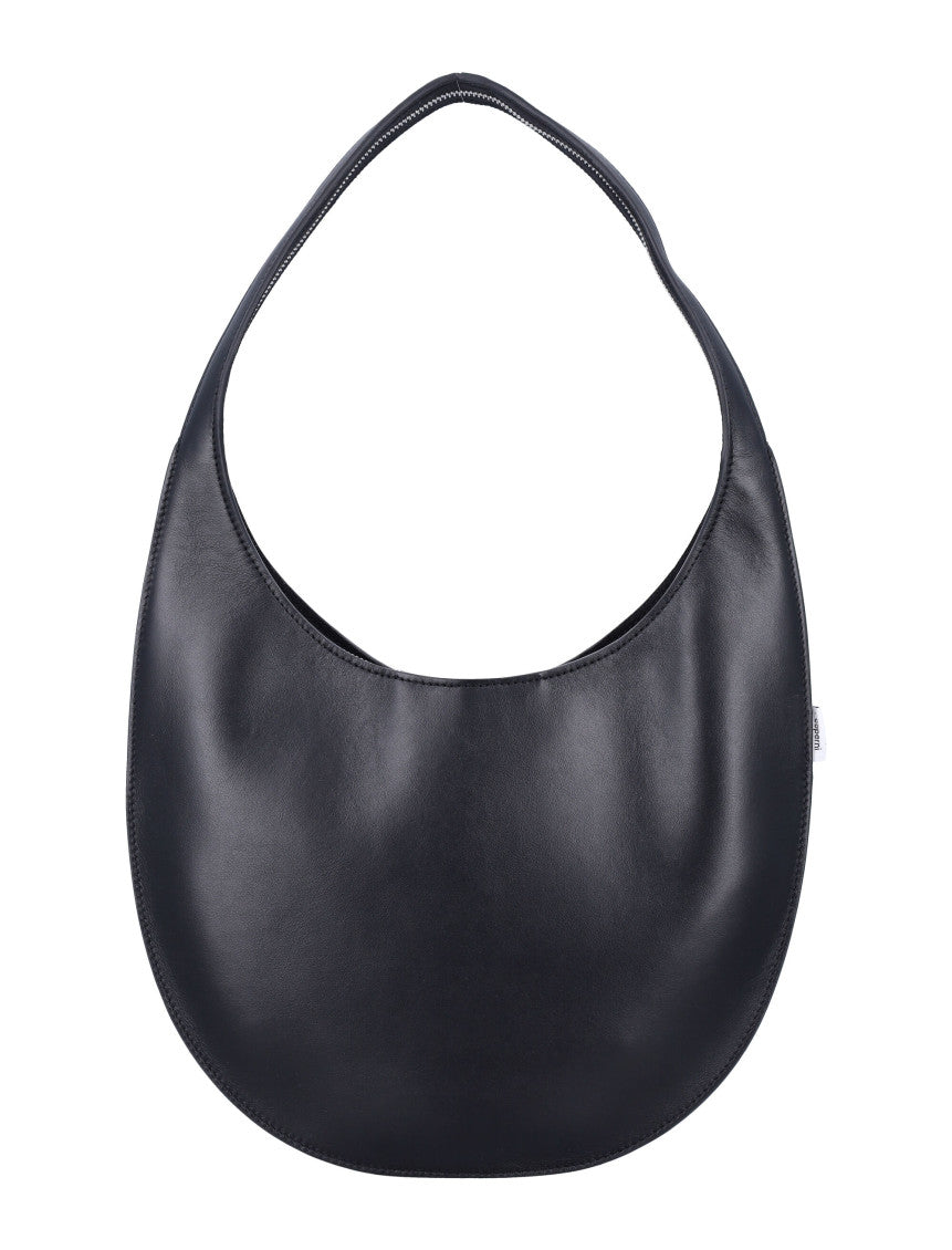 Black Logo Medium Shoulder Bag 4